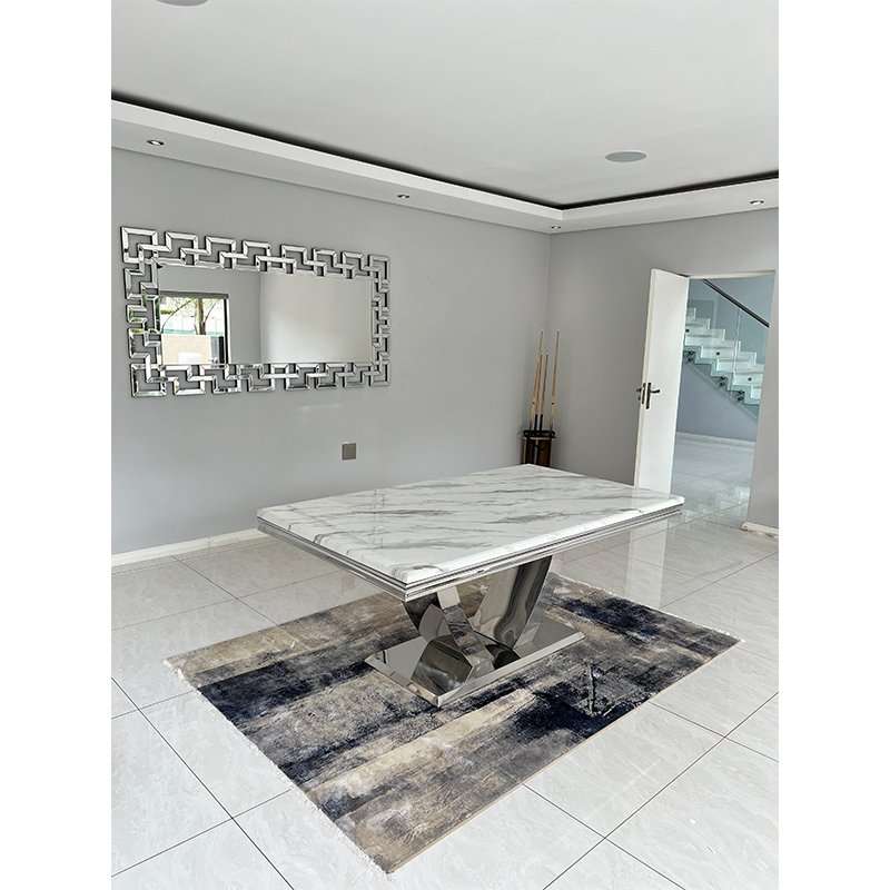 KC FURN-Alexa Marble-Top Dining Table
