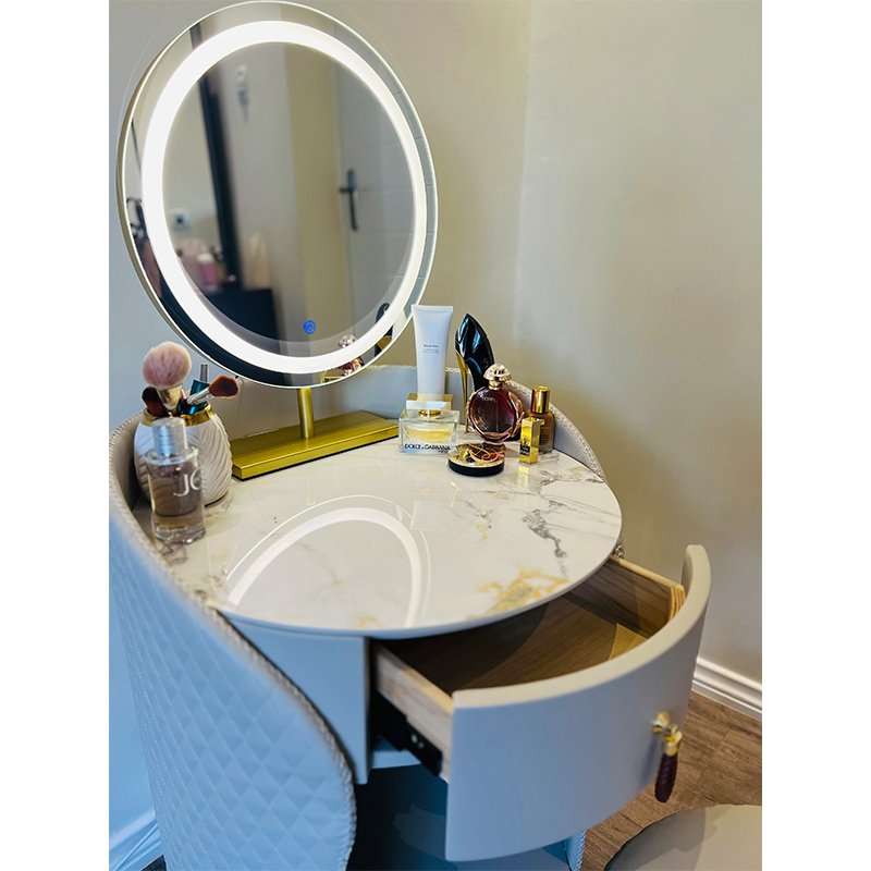KC FURN-Olivia Marble-Top Vanity Set