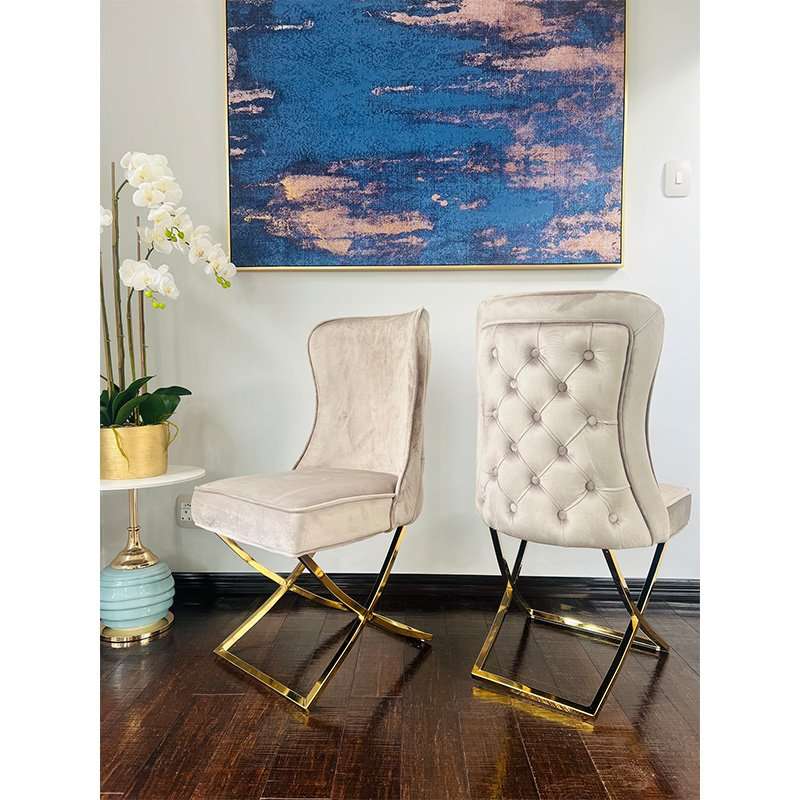 KC FURN-Layla Button-Back Dining Chairs