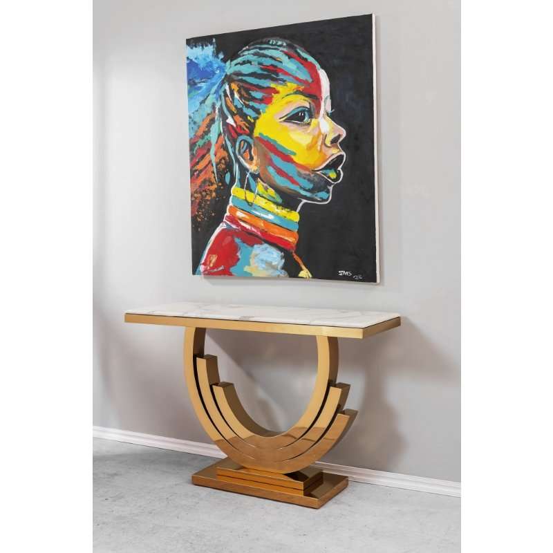 Marble top console table