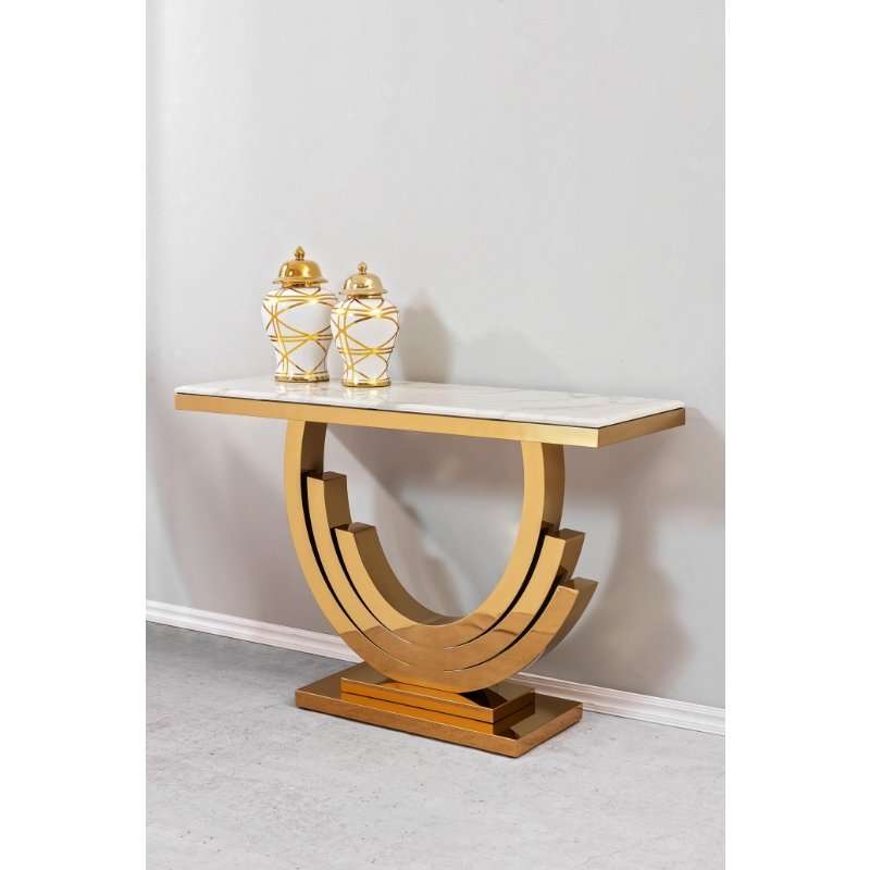 Marble top console table