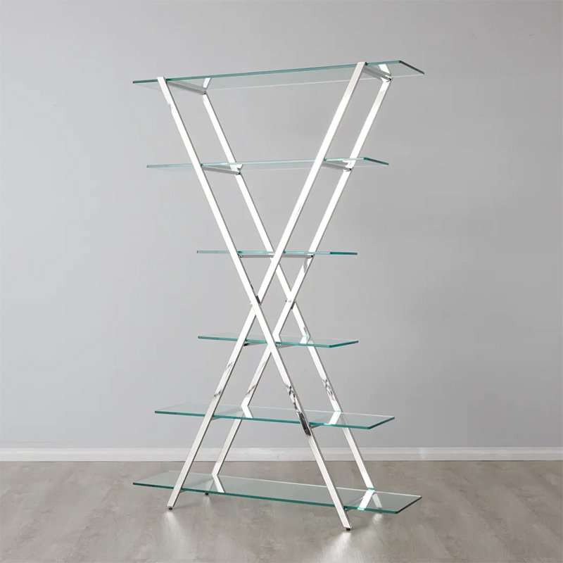 KC FURN-Luxury Glass Bookcase