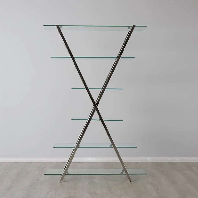 KC FURN-Luxury Glass Bookcase