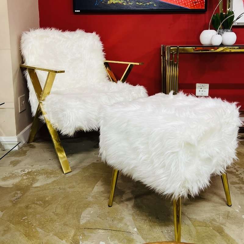 KC FURN-Elite Accent Chair with Ottoman
