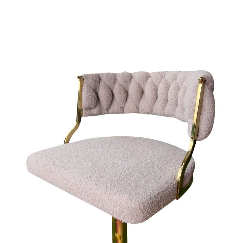 KC Furn-Luxury Boucle Bar Stools