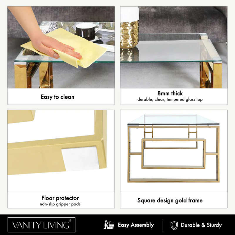 KC Furn-Verona Gold Coffee Table