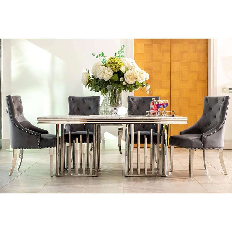 KC Furn- Tema Marble Dining Set