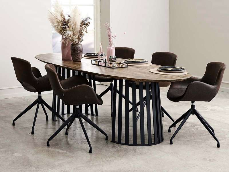 KC Furn-Luna Genuine Leather Dining Chair