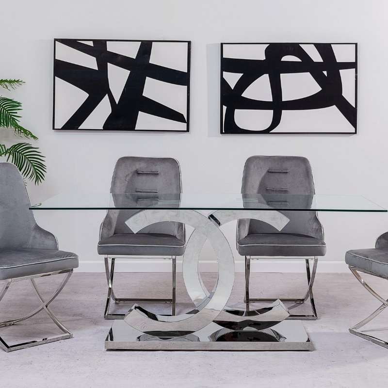 KC Furn-Sapphire 6 Seater Dining Set