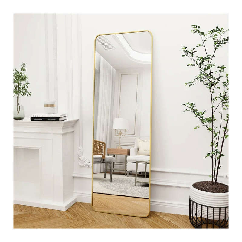 KC Furn- Black Framed Flat Mirror