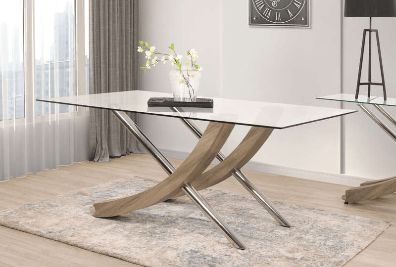 KC FURN Bridgerton Glass Dining Table
