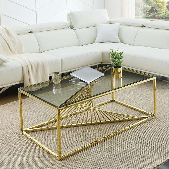 KC FURN Geometric Modern Coffee Table