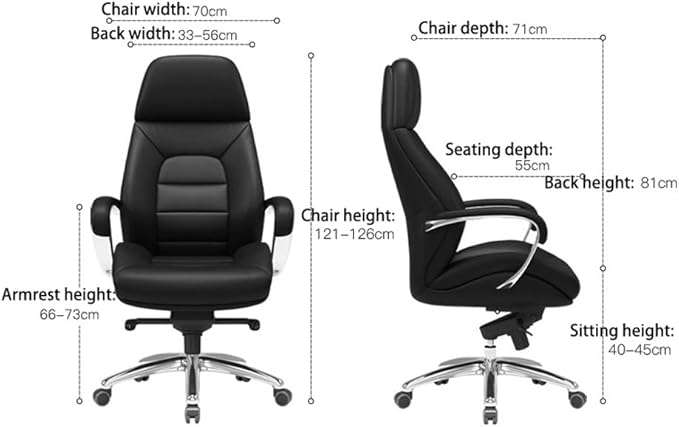 KC Furn-Barista Genuine Leather Office Chair