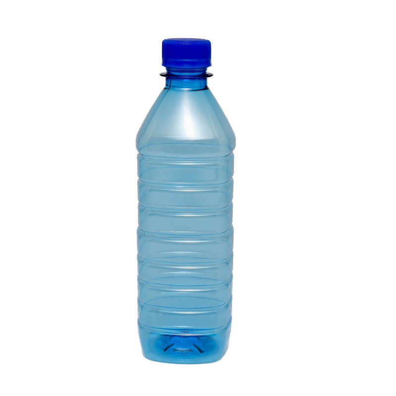 330ml Plastic Water Bottle Square (Blue) With Cap