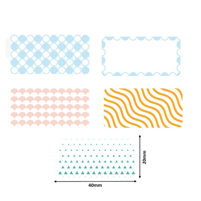 B21/B3S Themed - Multi Colour Patterns 50x30mm (230 labels)