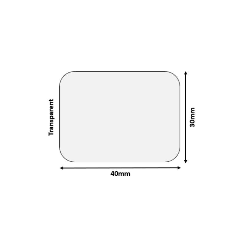 B21/B3S Transparent - Rectangular 40x30mm (230 labels)