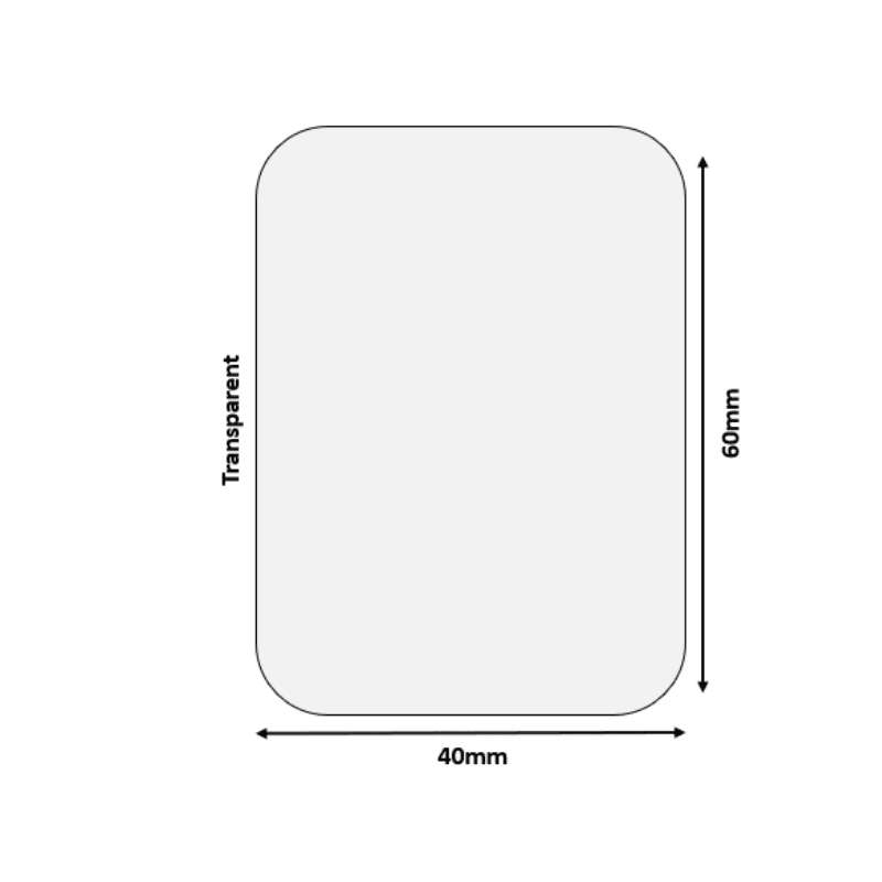 B21/B3S Transparent - Rectangular 40x60mm (125 labels)