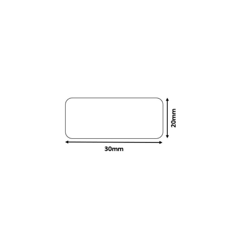 B21/B3S White - Rectangular 30x20mm (320 labels)
