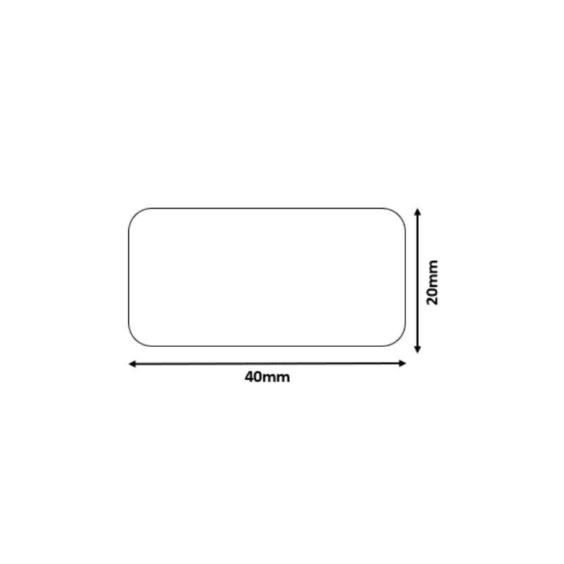 B21/B3S White - Rectangular 40x20mm (320 labels)