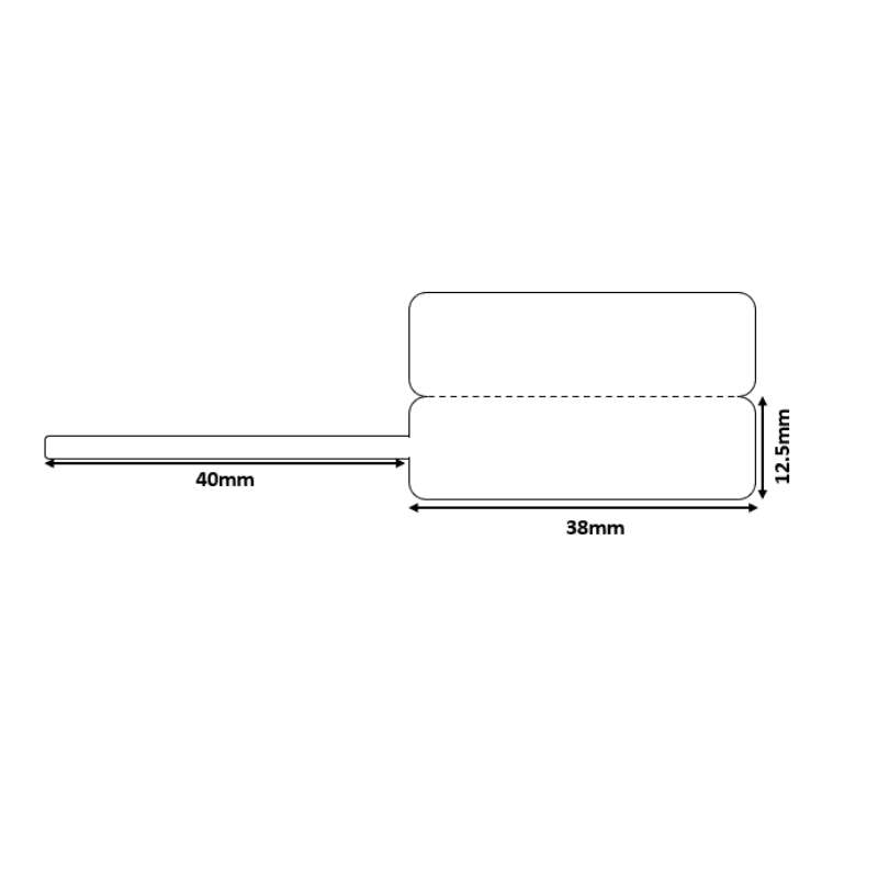 B21/B3S White - Cable tag 12.5x38mm (200 labels)