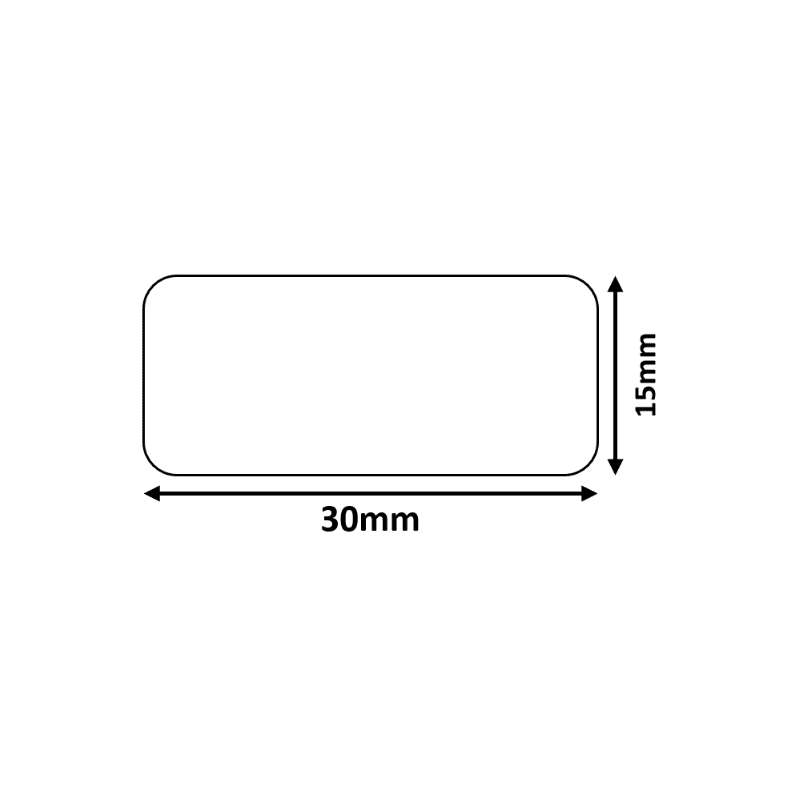 D110 White - Rectangular 15x30mm (210 labels)