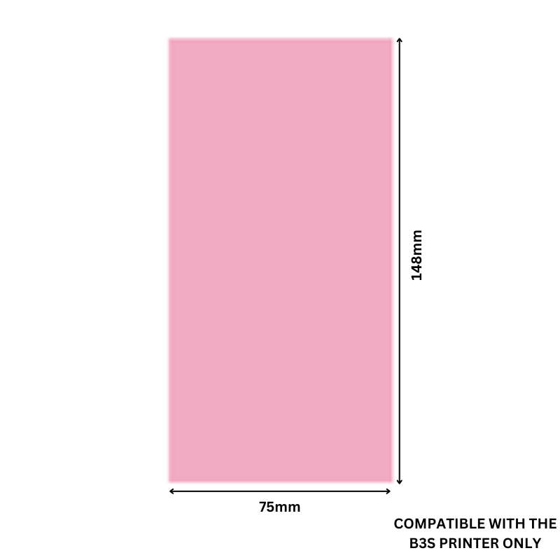 B3S Pink Paper 75x148mm (45 non-adhesive sheets)