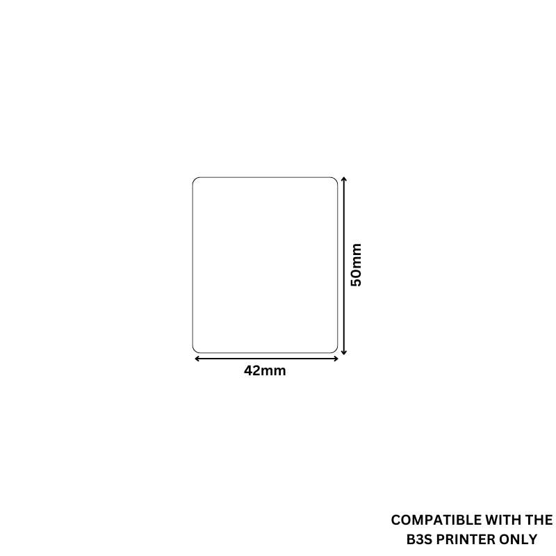 B3S White Paper 50x42mm (45 non-adhesive sheets)