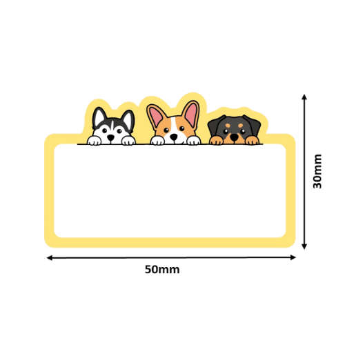 B21/B3S Themed - Dog Border 50x31mm (220 labels)