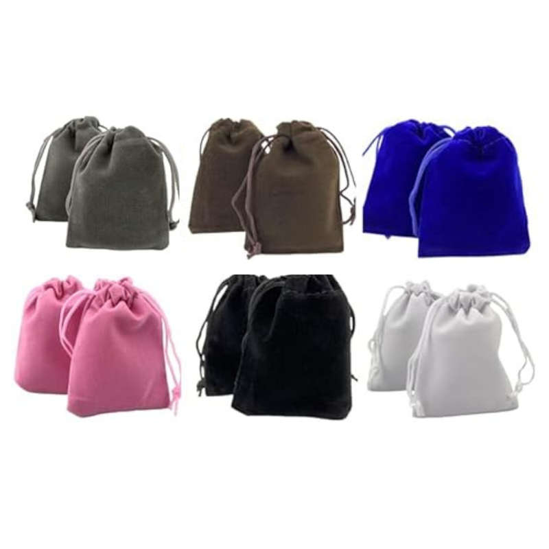 Velvet Drawstring Bags (Pack of 5)