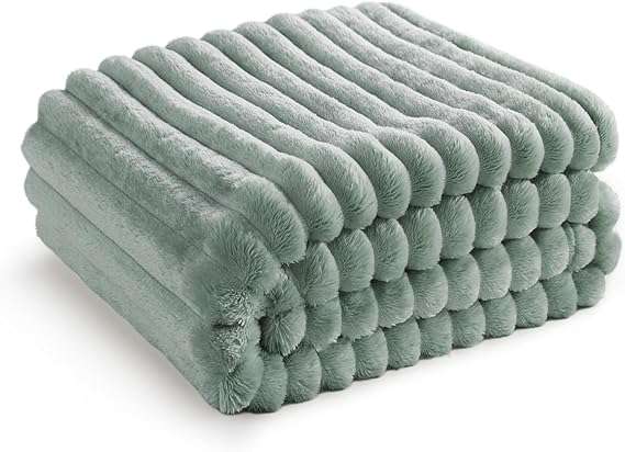 Soft Fleece Blanket Throws - Fluffy Warm Heated Double King Luxury