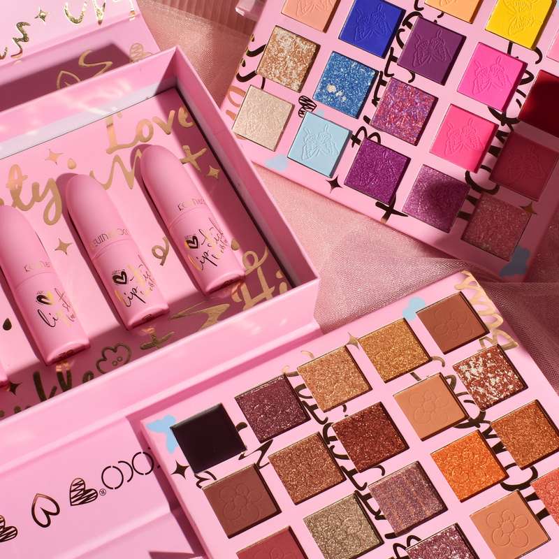 KEVIN&COCO Bliss Moment: 40-Color Eyeshadow & Lipsitck Makeup Set