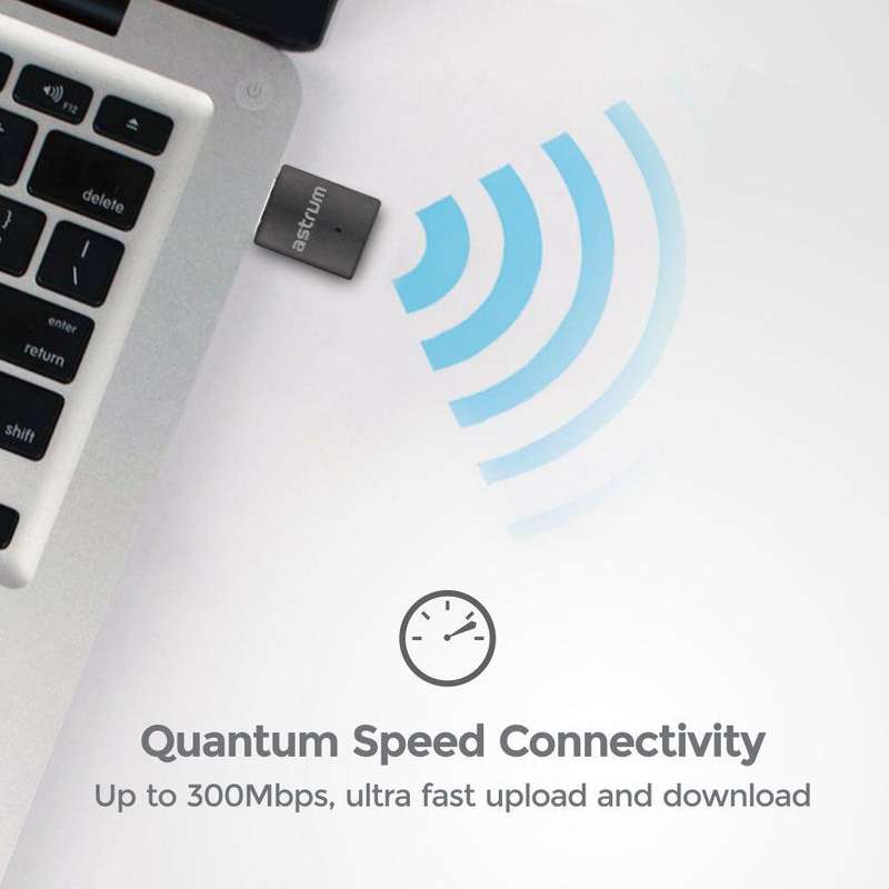 Astrum 300Mbps Nano Wi-fi Network Adapter for PC/Laptop - NA300      Astrum