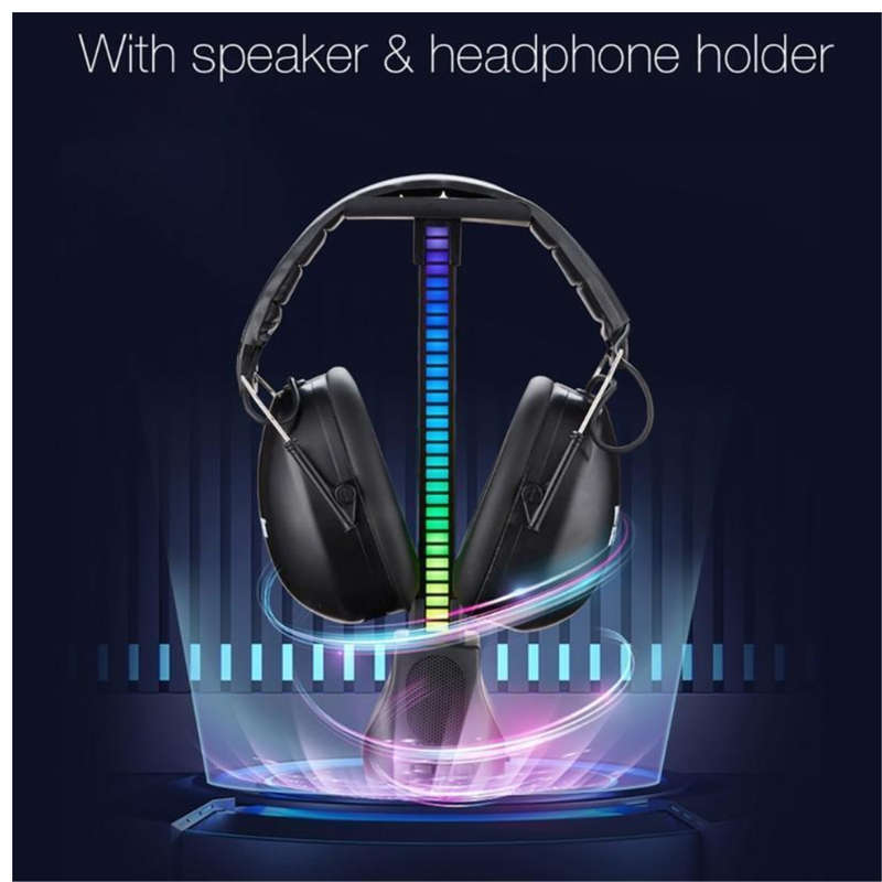 RGB Sound Pickup Light Speaker with Headset Stand Mount T-15