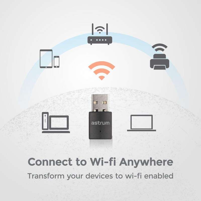 Astrum 300Mbps Nano Wi-fi Network Adapter for PC/Laptop - NA300      Astrum