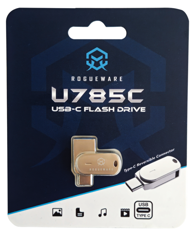 Rogueware U785C 16GB Metal USB 3.1 TYPE-C & TYPE-A Dual Flash Drive