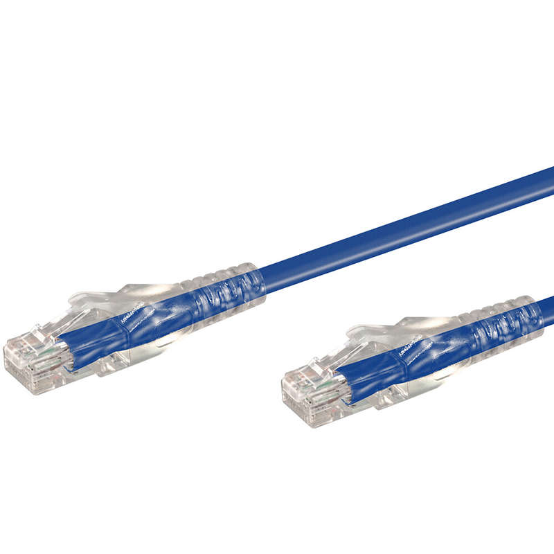 LINKQNET RJ45 CAT6 Anti-Snag Moulded PVC Network Flylead  Blue