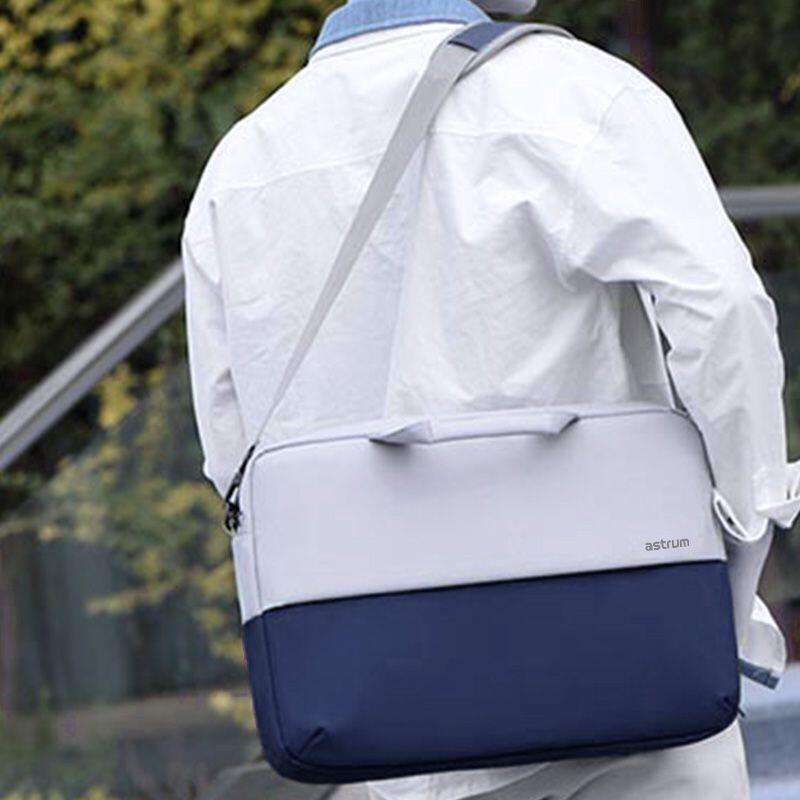 15 Inch Oxford Laptop Shoulder Sling Bag  Blue & Grey