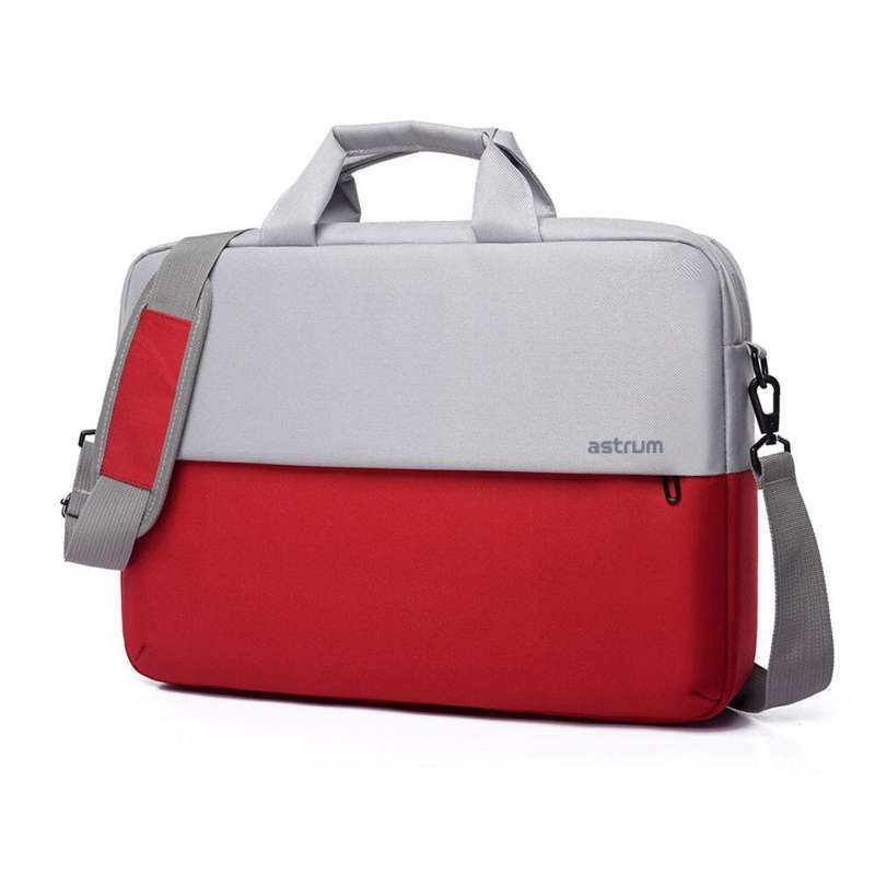 Astrum 15 Inch Oxford Laptop Shoulder Sling Bag - Red & Grey