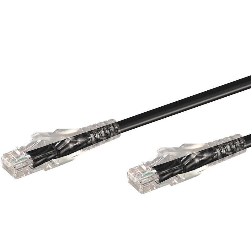 LINKQNET RJ45 CAT6 Anti-Snag Moulded PVC Network Flylead  Black