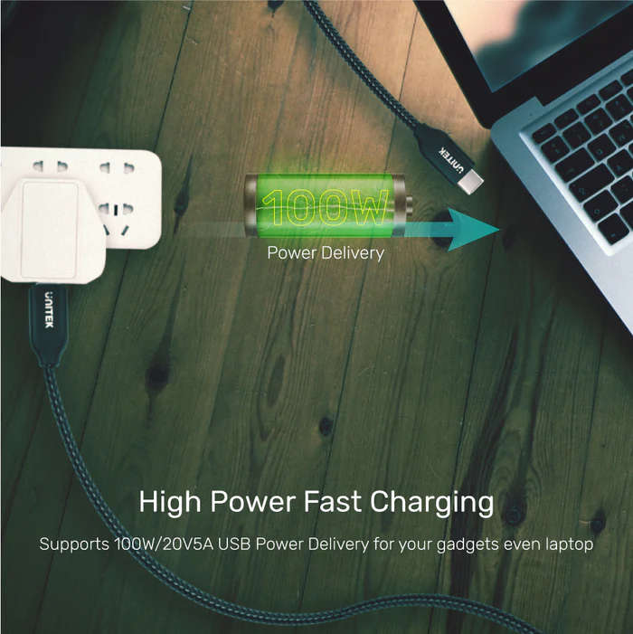 USB-C 100W PD Fast Charging Cable with Data