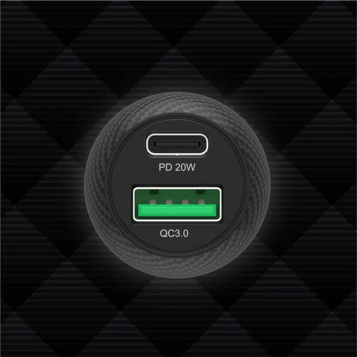 Powertrain Duo 38W Two Ports Car Charger with PD and QC