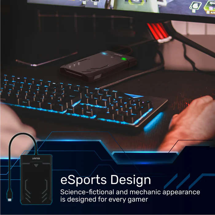 DiskGuard Raiden 2.5" USB-C to SATA III 2.5 HDD/SSD Hard Disk Enclosure