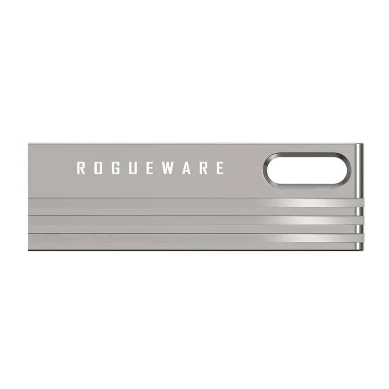 Rogueware Silver 16GB Metal Capless USB 2.0 Flash Drive