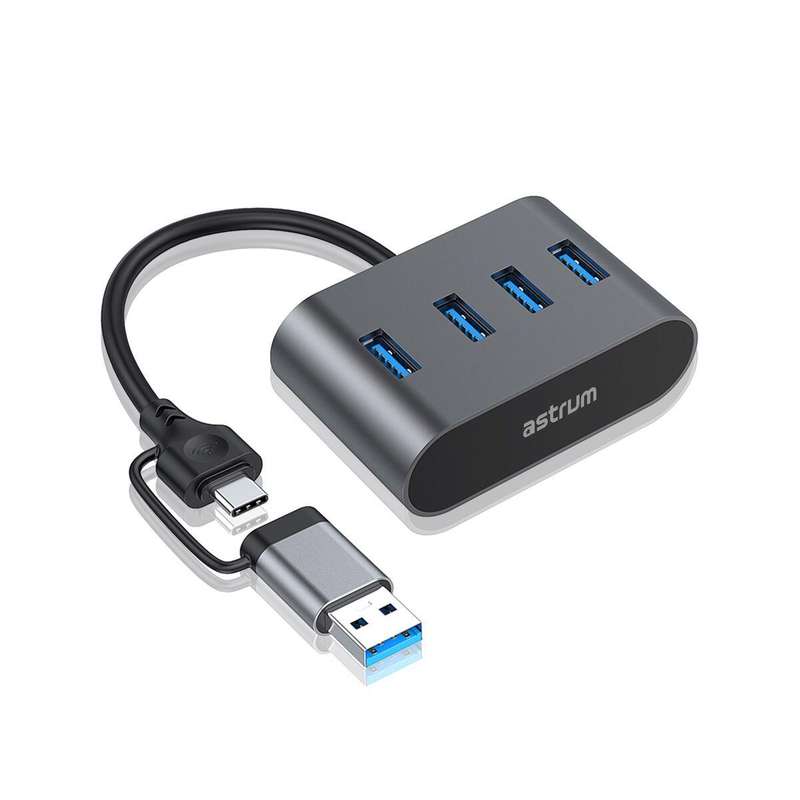 Astrum 2 in 1 4 Port USB 3.0 Multi-Port Hub - UH350