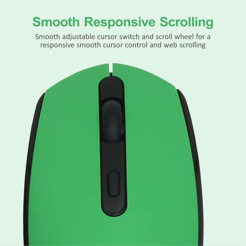 Astrum 4B Wireless Optical Mouse - MW220 - Green