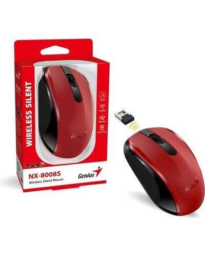 Genius NX-8008S Silent Click Wireless Mouse (Red)