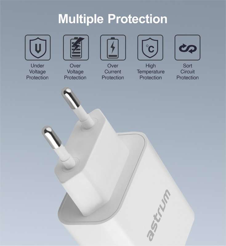 Astrum 3A USB-C PD 20W Quick Travel Wall Charger + USB-C Cable - Pro PD20