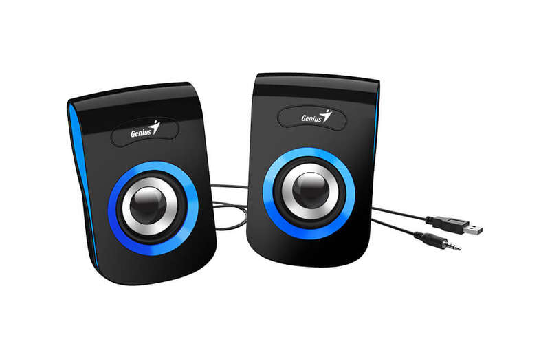 Genius SP-Q180 2.0 Speakers - Blue, USB Powered