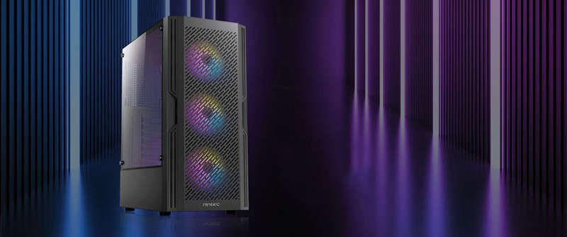 Antec AX20 Elite Mid Tower Gaming Case -Pre-Installed 4 x 120mm RGB Fans