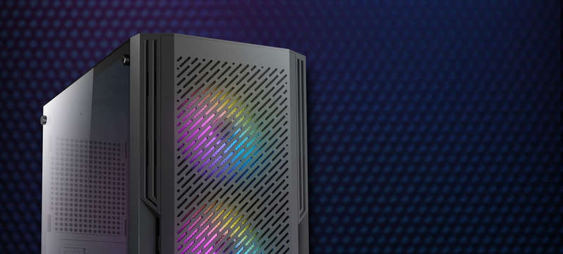 Antec AX20 Elite Mid Tower Gaming Case -Pre-Installed 4 x 120mm RGB Fans